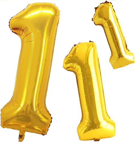 Miniatura 397 de Goer, conjunto de globos de papel aluminio para decoraciones de cumpleaños, globos de las letras de feliz cumpleaños y de números Oro