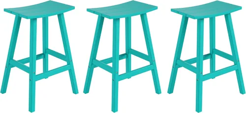 Miniatura 70 de WestinTrends Malibu - Juego de 2 taburetes para sillín para exteriores/patio, 24 alturas, color rojo
