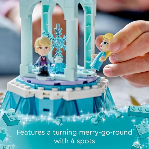 Miniatura 3 de LEGO Disney Frozen Anna and Elsa's Magical Carousel 43218 Ice Palace - Juego de juguetes de construcción con la princesa Disney Elsa, Anna y Olaf