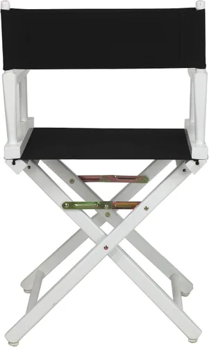 Miniatura 4 de Casual Home - Silla de director de 18.0 in, marco blanco con lona negra