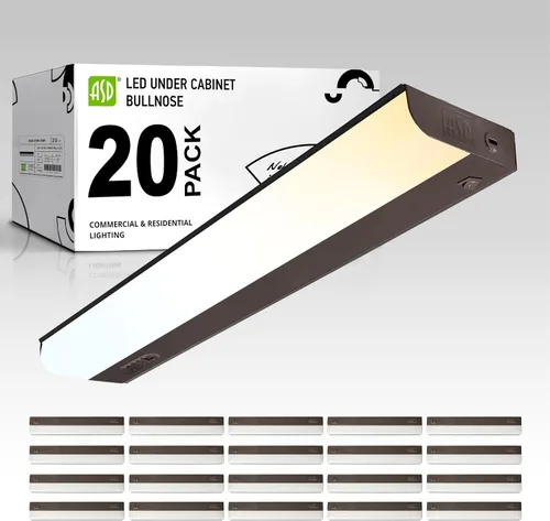 Miniatura 10 de ASD Iluminación LED para debajo del gabinete, 24 pulgadas, 12 W, 822 LM, luces regulables cableadas para debajo del gabinete para cocina, 3000
