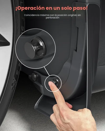 Miniatura 7 de REEVAA - Juego de 4 guardabarros para Tesla Model Y 2019-2025, protege la pintura, no requiere perforación, para todo tipo de clima, negro