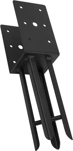 Miniatura 8 de Anclaje para poste de valla de hormigón húmedo de 4 x 4 pulgadas, 4 piezas (diámetro interior de 3.6 x 3.6 pulgadas), soporte de poste de valla