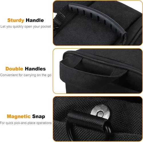 Miniatura 5 de Lacdo Funda compacta para cámaras SLR/DSLR y sin espejo, compatible con Canon, Nikon, Sony, Panasonic, cámaras y lentes Olympus, bolsa de hombro