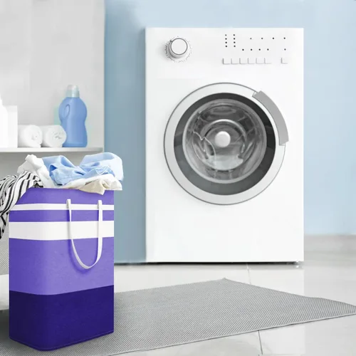 Miniatura 6 de Paquete de 2 cestas plegables para la ropa sucia, canastas grandes para la ropa sucia con asas, cestas de lavandería impermeables, cestas plegables