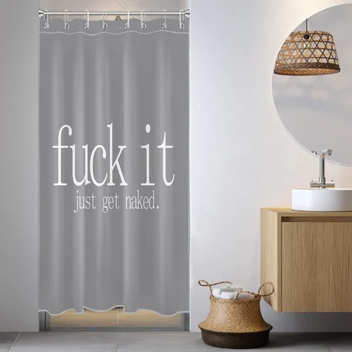Miniatura 18 de LB Fuck It Get Naked - Cortina de ducha pequeña de 48 x 68 pulgadas, forro de cortina de ducha en blanco y negro, cortina de ducha estrecha