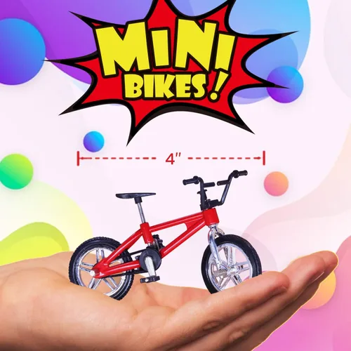 Miniatura 3 de Novelty Place Mini Finger Bike – Juego de bicicleta en miniatura para niños y adultos – Colección de modelos de bicicleta de metal Decoración – 4