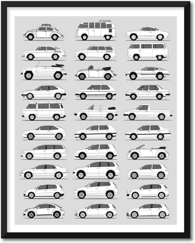 Miniatura 44 de Idea Network Póster hecho a mano compatible con Chevy impreso, arte de pared, decoración hecha a mano de lo mejor de las generaciones de Chevy