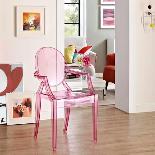 Miniatura 2 de Silla de Comedor transparente de Casper, Plástico, Azul