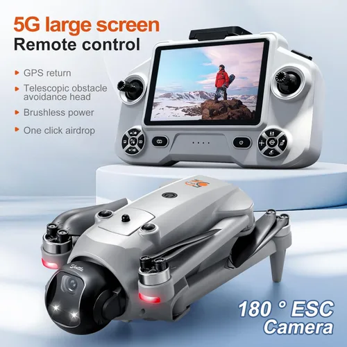 Miniatura 3 de YL059 Drone GPS con control remoto de pantalla - Motor sin escobillas, evitación de obstáculos, localización de flujo óptico, evitación activa