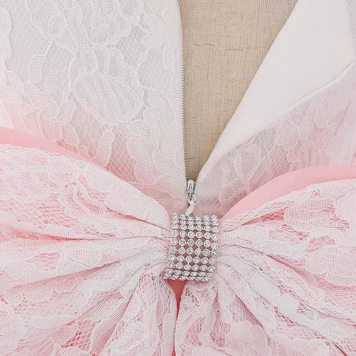 Miniatura 4 de Vestido de novia de princesa de tul para niña de 0 a 24 meses, con lazo, bordado de encaje