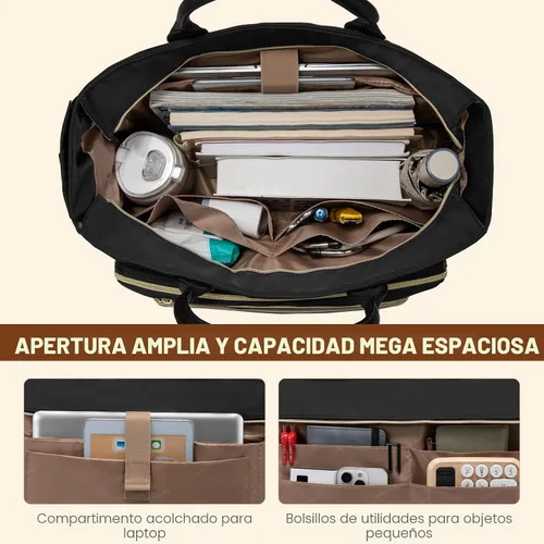 Miniatura 6 de LOVEVOOK Bolsa Tote para Maestras para Mujeres Trabajo, Bolsa para Laptop Bolsa Tote de Trabajo Bolsas de Enfermera Con Portavasos Grande, Maletín