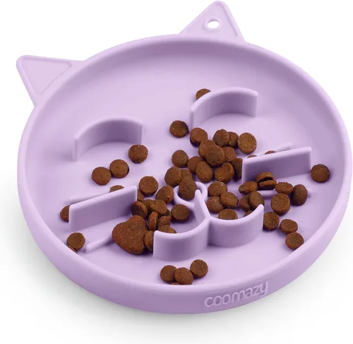 Miniatura 19 de Coomazy Cuencos de silicona de alimentación lenta para perros y gatos, juguete interactivo para mascotas para entrenamiento de alimentos
