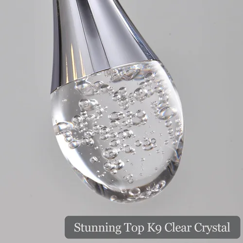 Miniatura 6 de Candelabro moderno de cristal para escalera, cromo pulido, 12 luces, H120 pulgadas, gran techo alto, espiral, regulable, LED, gota de lluvia
