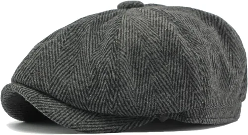 Miniatura 10 de Sombrero de espiga clásico para hombre, gorra plana de Newsboy Gatsby Ivy Cabbie