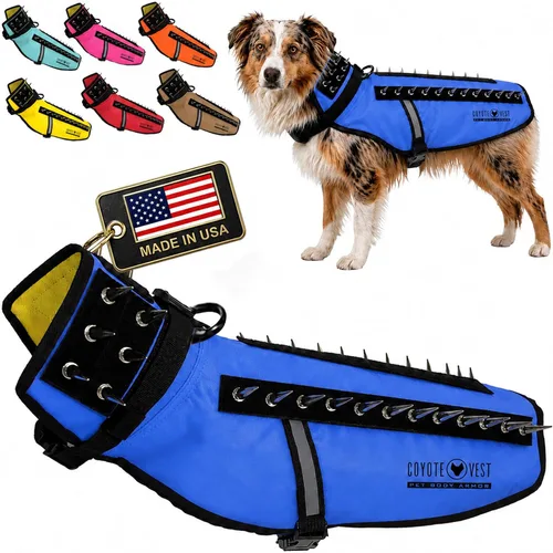 Miniatura 38 de CoyoteVest Chaleco Protector de Arnés para Perro, Accesorios Reflectantes para Perro con Picos para Proteger a tu Mascota de Ataques de Rapaces