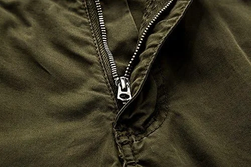 Miniatura 4 de Leward Pantalones cortos cargo de sarga de algodón para hombre, ligeros para uso al aire libre