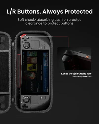 Miniatura 7 de tomtoc Carrying Case Compatible with Steam Deck/OLED, Protective case, Hard Portable Travel Carrying bag for Steam Deck Console, Shockproof, Travel