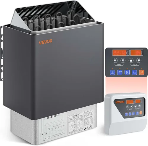 Miniatura 15 de VEVOR - Calefactor de sauna, estufa eléctrica de sauna de 220V, calentador de sauna para baño de vapor con temporizador de 3h y temperatura