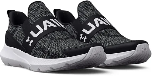 Miniatura 5 de Under Armour Tenis unisex para correr preescolar Surge 3 sin cordones para niños