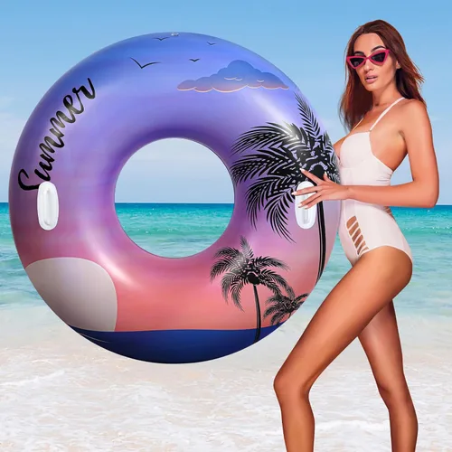 HeySplash Flotadores de piscina, tubos de piscina para adultos, flotadores inflables divertidos para piscina, playa, lago, río, fiesta, decoración
