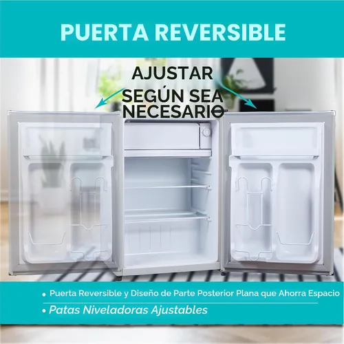 Miniatura 5 de BLACK+DECKER Refrigerador compacto de 2.5 pies cúbicos, certificado ENERGY STAR, mini refrigerador de una sola puerta con compartimento enfriador
