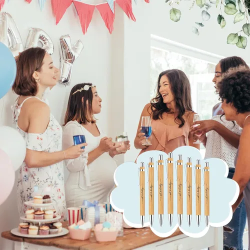 Miniatura 5 de Yeaqee 25 juegos de bolígrafos para baby shower, regalos para invitados, vegetación, bosque, baby shower, bolígrafos retráctiles, bolígrafos