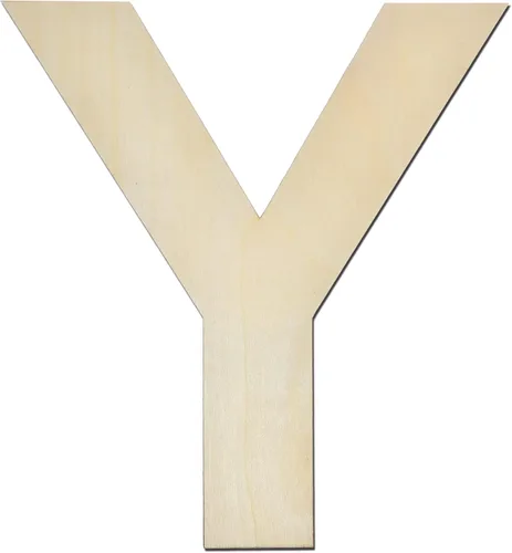 Miniatura 51 de Letra M de madera de 12 pulgadas de grosor, letra de madera grande sin terminar de 1/4 de pulgada de grosor para decoración de pared del hogar