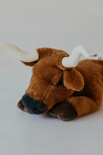 Miniatura 3 de The Petting Zoo Longhorn - Peluche de animales de peluche, regalos para niños, animales salvajes de Onez, juguete de peluche de cuerno largo, 24