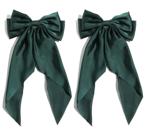 Miniatura 10 de SUSULU Pinzas para el cabello con lazo de cinta negra con cola larga, horquillas para fiestas y accesorios para mujeres y niñas, 2