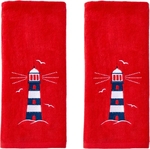 Miniatura 7 de SKL Home Americana Anchor - Juego de toallas de mano, 16 x 25 pulgadas, paquete de 2