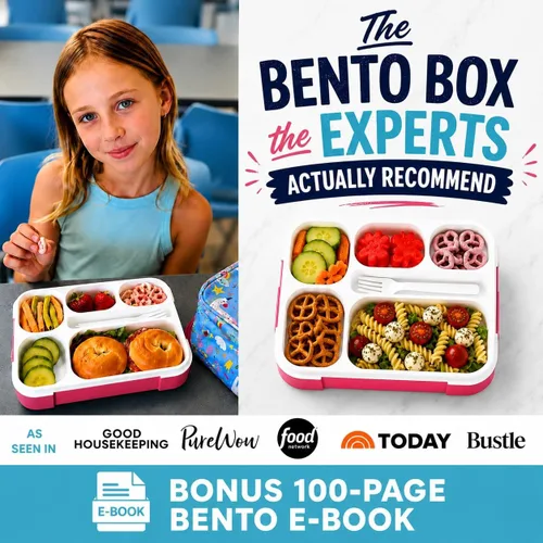 Miniatura 4 de Bento - Juego de Lonchera para almuerzo o refrigerio, a prueba de fugas, con recipientes, para niños y adultos, libre de BPA, apto para microondas