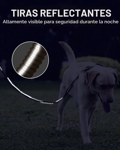 Miniatura 6 de Joytale Correa Táctica para Perro Resistente, de 4-6 pies, con Amortiguación de Goma y 2 Asas Acolchadas, Clip de Mosquetón Metálico, Cinturón