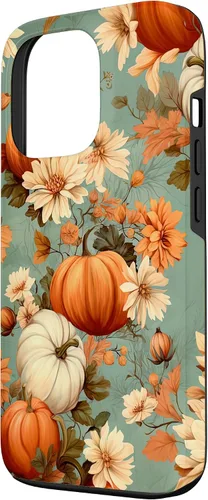 Miniatura 2 de Funda con temática de otoño para iPhone 13 Pro, diseño vintage de calabaza y calabaza para mujer