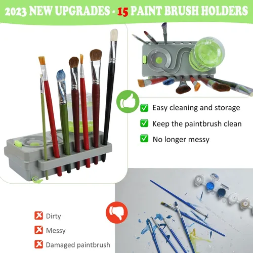 Miniatura 4 de Limpiador de Pinceles de Pintura Mejorado, Suministros de Pintura, Estación de Pintura con Drenaje, Enjuagador de Pinceles con Reciclaje de Agua