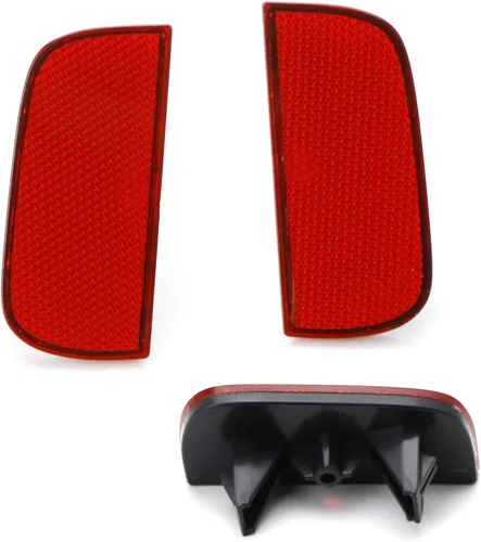 Miniatura 6 de iJDMTOY Lentes reflectoras rojas de parachoques trasero compatibles con Honda Civic Sedan/Coupe 2016-21 de 10ª generación, ensamblaje LH RH