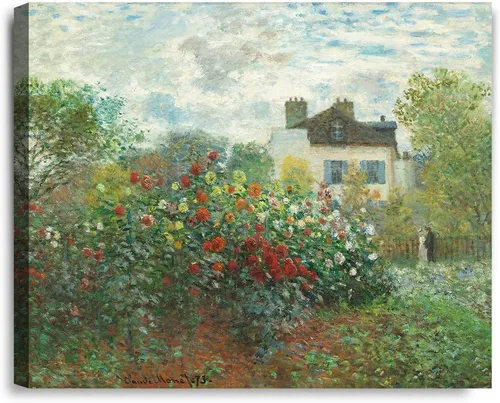 Miniatura 69 de IPIC - Reproducción artística de los lirios de agua de Claude Monet 1906, impresiones giclée coinciden con el marco dorado clásico, arte de pared