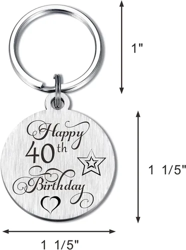 Miniatura 3 de Laluminter Llavero de regalo de feliz cumpleaños, regalos para niñas, mujeres, niños, hombres, grabado de doble cara