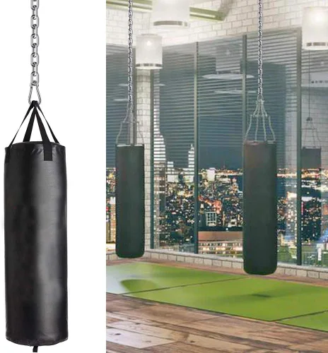 Miniatura 5 de Juego de 2 cadenas para saco de boxeo y 4 mosquetones, de acero inoxidable resistente, kit de cadena de silla colgante para hamaca para interiores