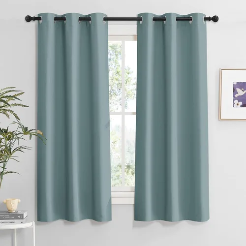 Miniatura 58 de RYB HOME Cortinas opacas de cocina de 36 pulgadas de largo, tratamiento de privacidad para ventanas pequeñas, aislamiento térmico, telón de fondo