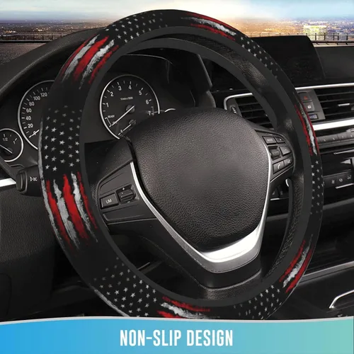 Miniatura 2 de Funda para Volante Accesorios para Automóvil Antideslizante Transpirable Universal 15 Pulgadas Neopreno Decoración Interior del Auto para Hombres