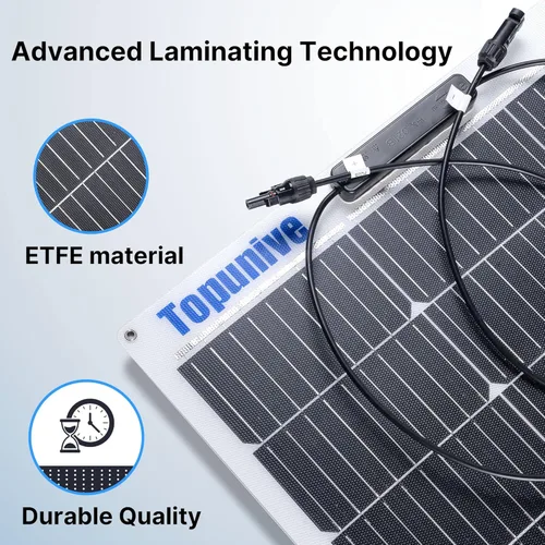 Miniatura 4 de 2PCS paneles solares flexibles de 100W 12V celda monocristalina 9BB 12 voltios semi-flexibles para marina RV remolque barco cabaña furgoneta