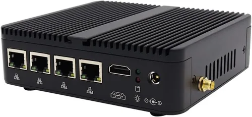 Miniatura 2 de Router PC, Celeron J4125, 4 x Intel Giga LAN, 2 USB3.0, 4 USB2.0, COM/RS232, HDMI, sin ventilador, mini dispositivo de cortafuegos, PC
