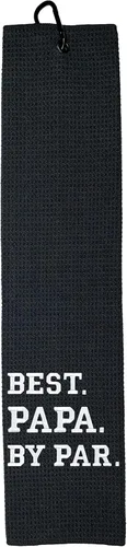 Miniatura 5 de Wolf Golf Towels - Toalla de golf Best Papa by Par - Accesorios de golf para hombre - Regalos de golf para hombres - Toalla de golf divertida