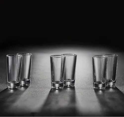 Miniatura 4 de Juego de vasos de chupito con base pesada, 1.2 oz (paquete de 12) vasos transparentes para whisky y licores - JM02 1.2oz-12pack