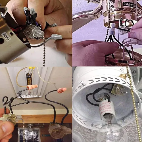 Miniatura 5 de Interruptor de luz para ventilador de techo Zing Ear ZE-109, control de dos cables encendido-apagado compatible con lámparas de techo Hunter y luces