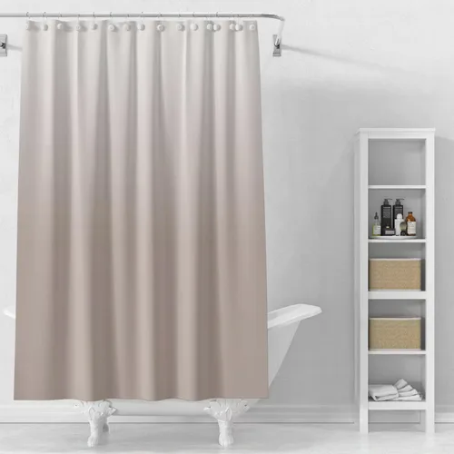Miniatura 8 de Forro de cortina de ducha de 72 x 72 pulgadas, forro de ducha ligero de plástico impermeable 4G para baño, con agujeros de ojales y 3 pesos