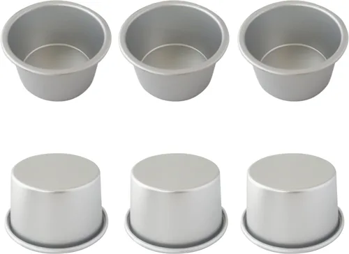 Miniatura 9 de Juego de sartenes de aluminio para tartas, 6 piezas de pastelería de una sola porción, moldes grandes para magdalenas, herramienta para hornear