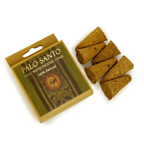 Prabhuji's Gifts Conos de incienso Palo Santo - Copal - Conos de incienso naturales hechos a mano - Conos de Palo Santo - Incienso espiritual -