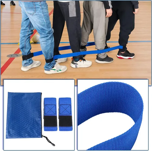Miniatura 7 de Bandas de carreras de 4 patas, cuerda de amarre de carreras de 4 patas, colorida y duradera y firme elástica para niños y adultos, relevos